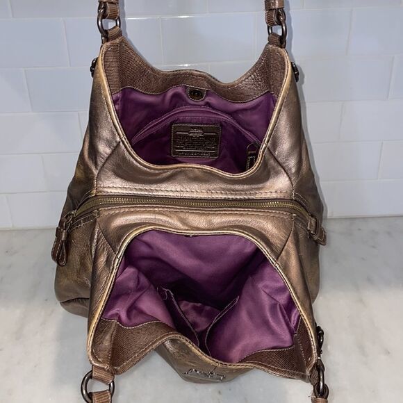 Coach Maggie Madison Leather Hobo Shoulder Bag HTF - Picture 13 of 17